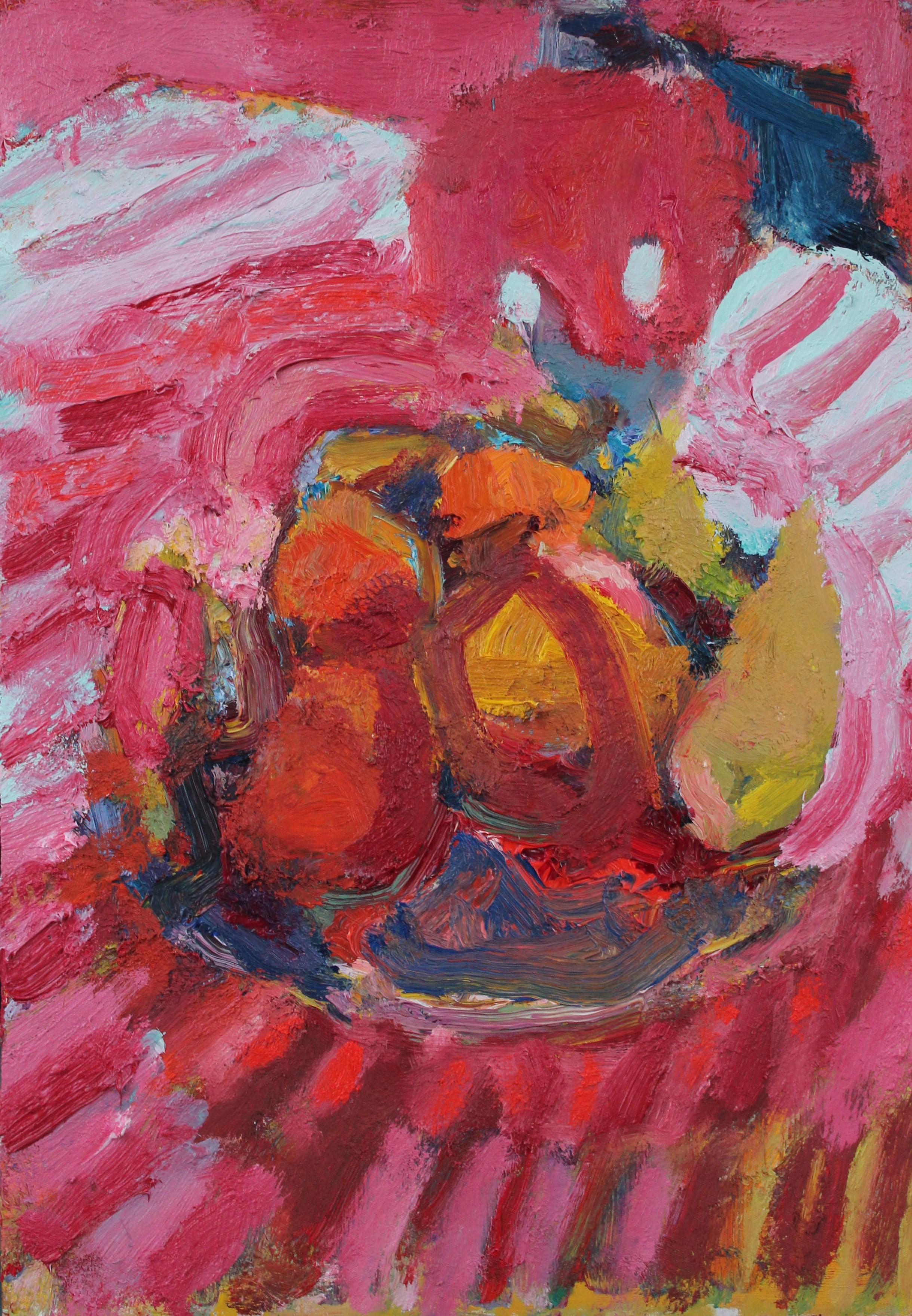 Craig Jefferson Still-Life Painting -  Bowl of Fruit and Elephant