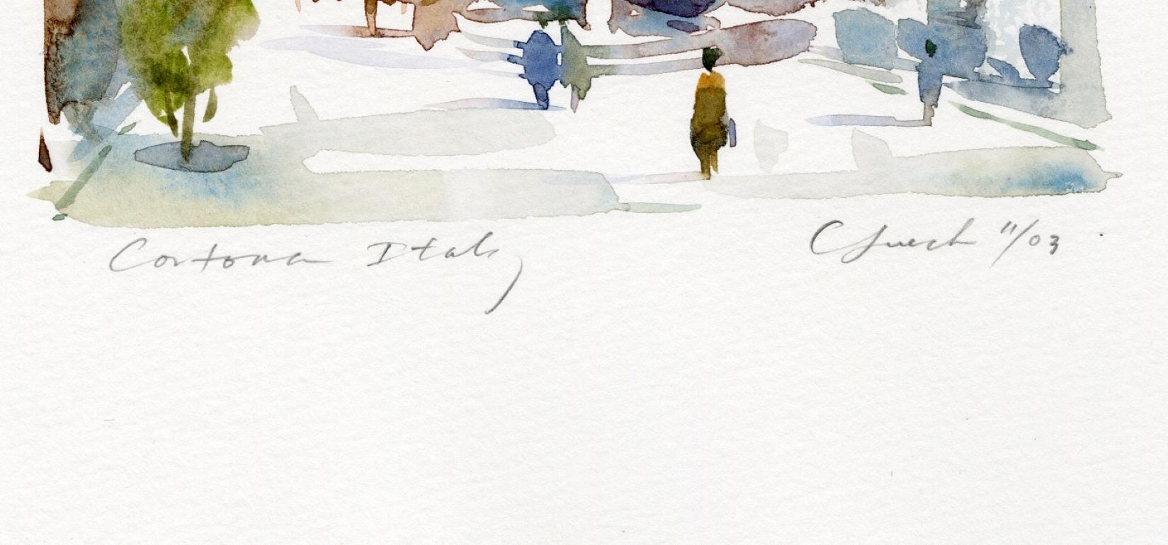 watercolor italy landscape