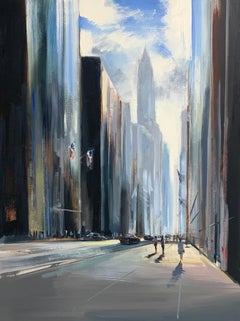 Cityscape by Craig Mooney, Large Contemporary New York City Oil Painting