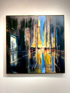 Craig Mooney "City Sparkles" Contemporary Manhattan Cityscape Oil Painting, 2020