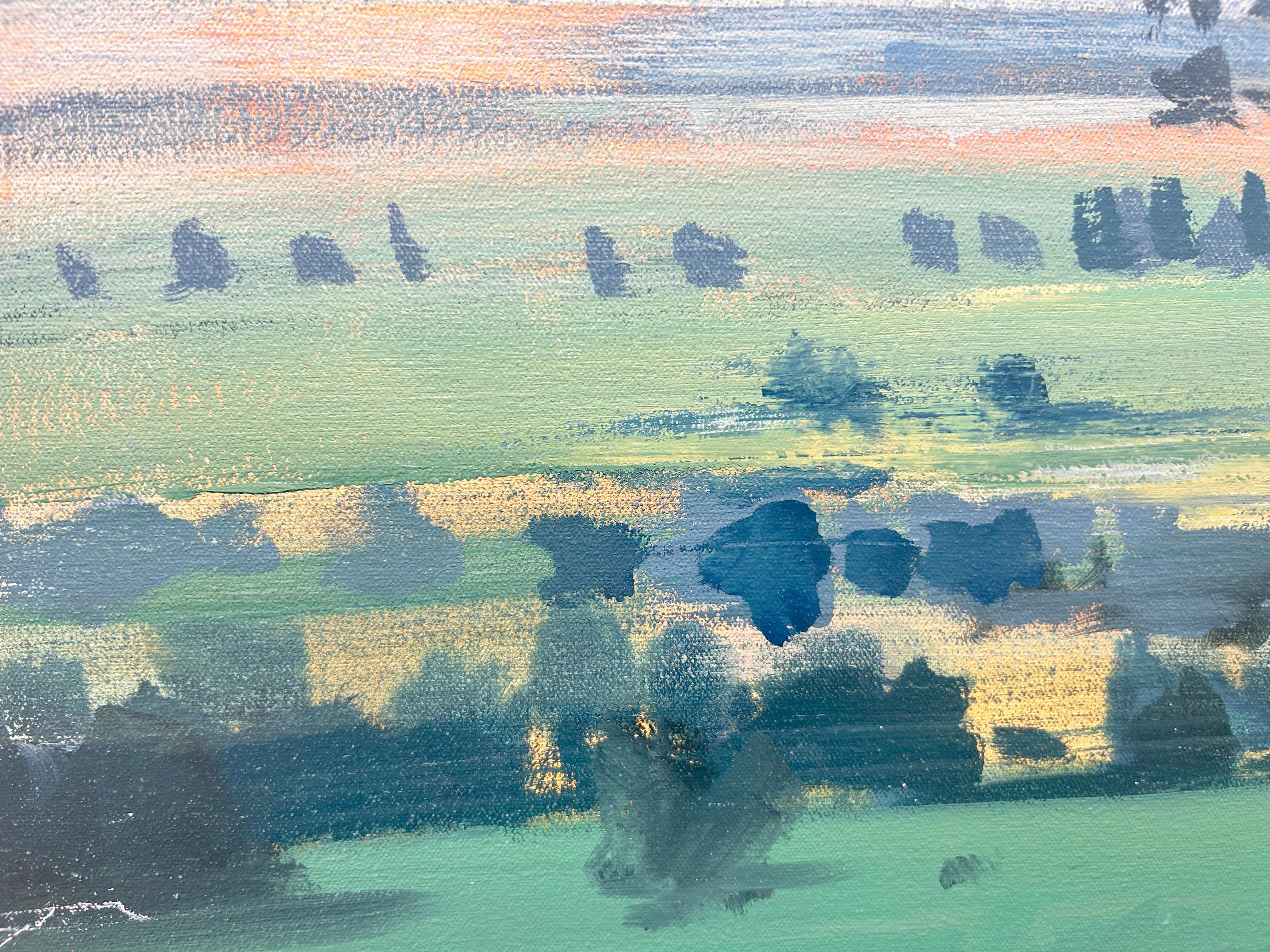 Craig Mooney, « Far Afield », peinture à l'huile sur toile de paysage rural de 46 x 60 cm en vente 5
