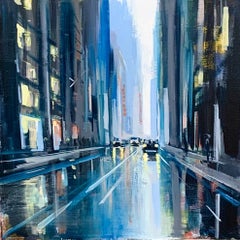 Craig Mooney, "Side Street", Contemporary Manhattan Cityscape Oil Painting, 2020
