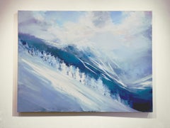 Craig Mooney, "Snow Squalls", Winter Mountainscape Oil Painting, 2020