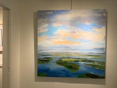 Endless Sky, Large Square Representational Landscape Oil Painting