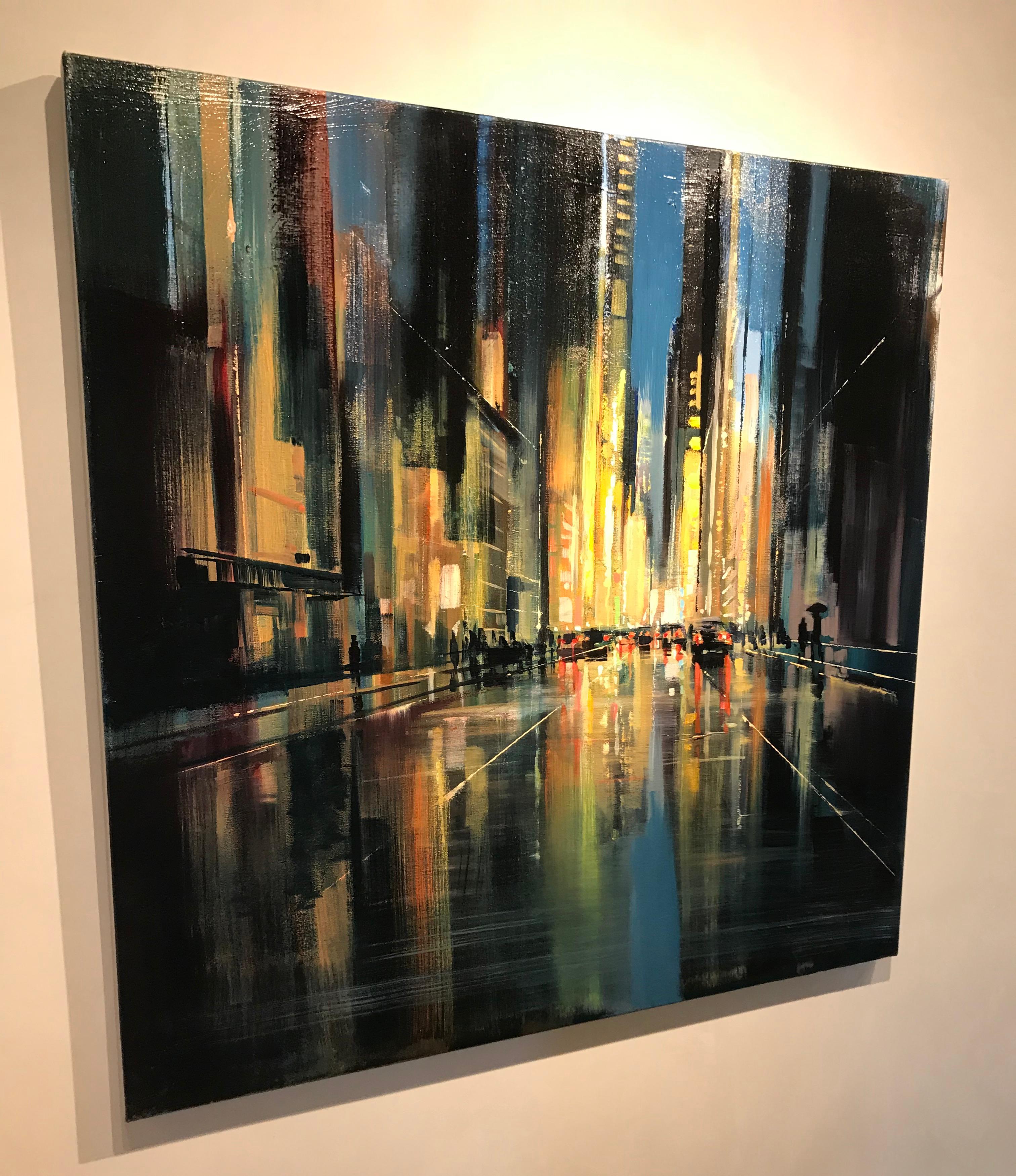 cityscape night painting