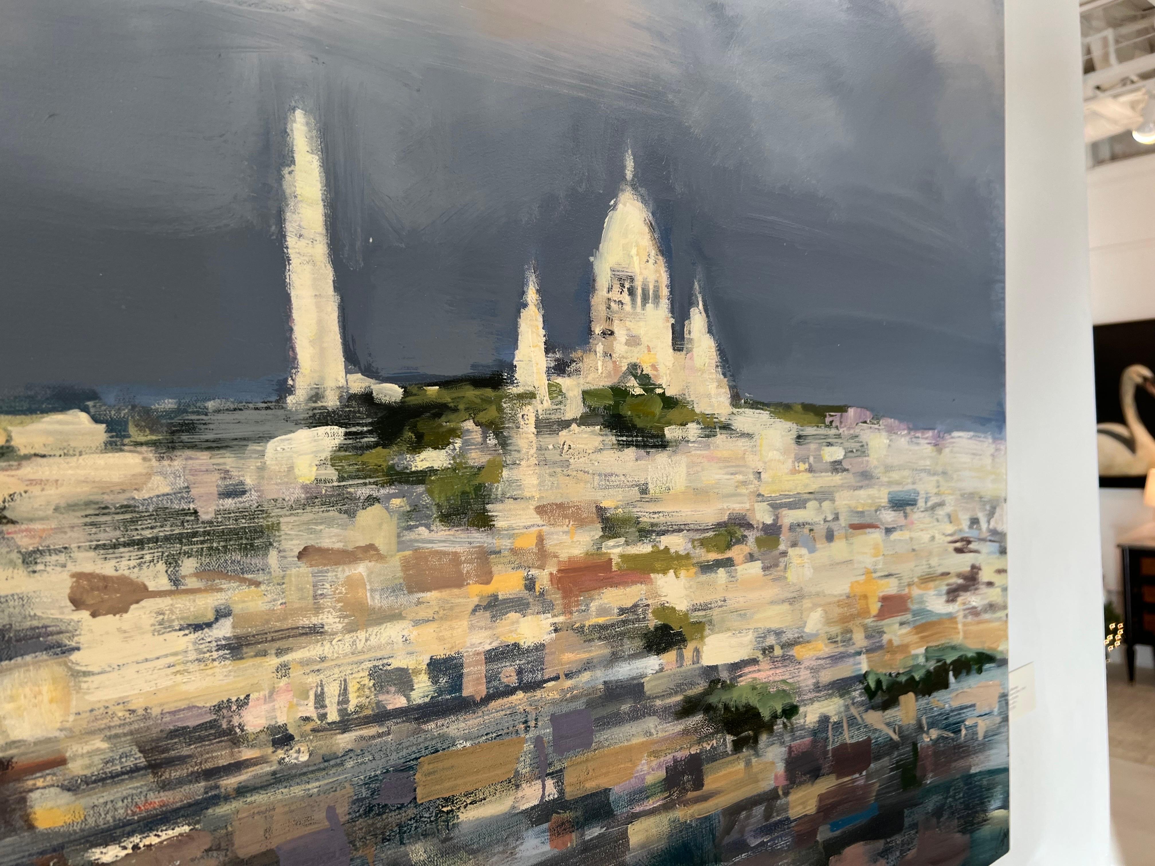 Sacred Light (Sacre Coeur, Paris) by Craig Mooney, Large Contemporary Cityscape For Sale 2