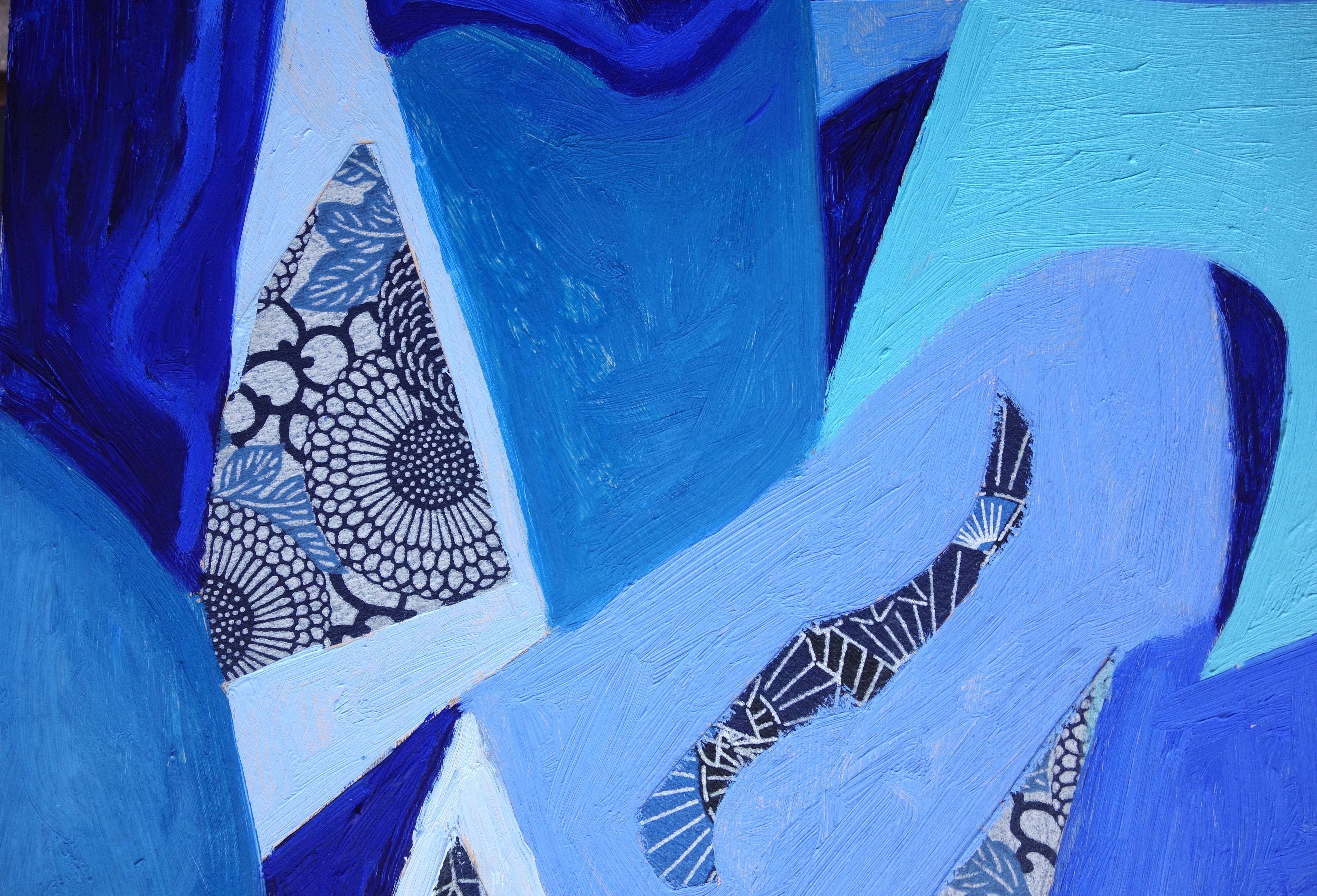 Angular Sleep, Mixed Media on MDF Panel - Abstract Expressionist Mixed Media Art by Craig Moran
