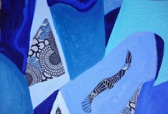 Angular Sleep, Mixed Media auf MDF-Paneel