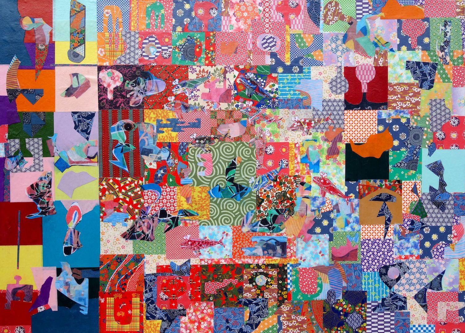 Giardino delle delizie, tecnica mista su tela - Mixed Media Art di Craig Moran