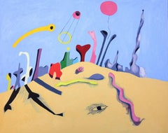 Une belle rencontre, peinture, huile sur panneau de MDF