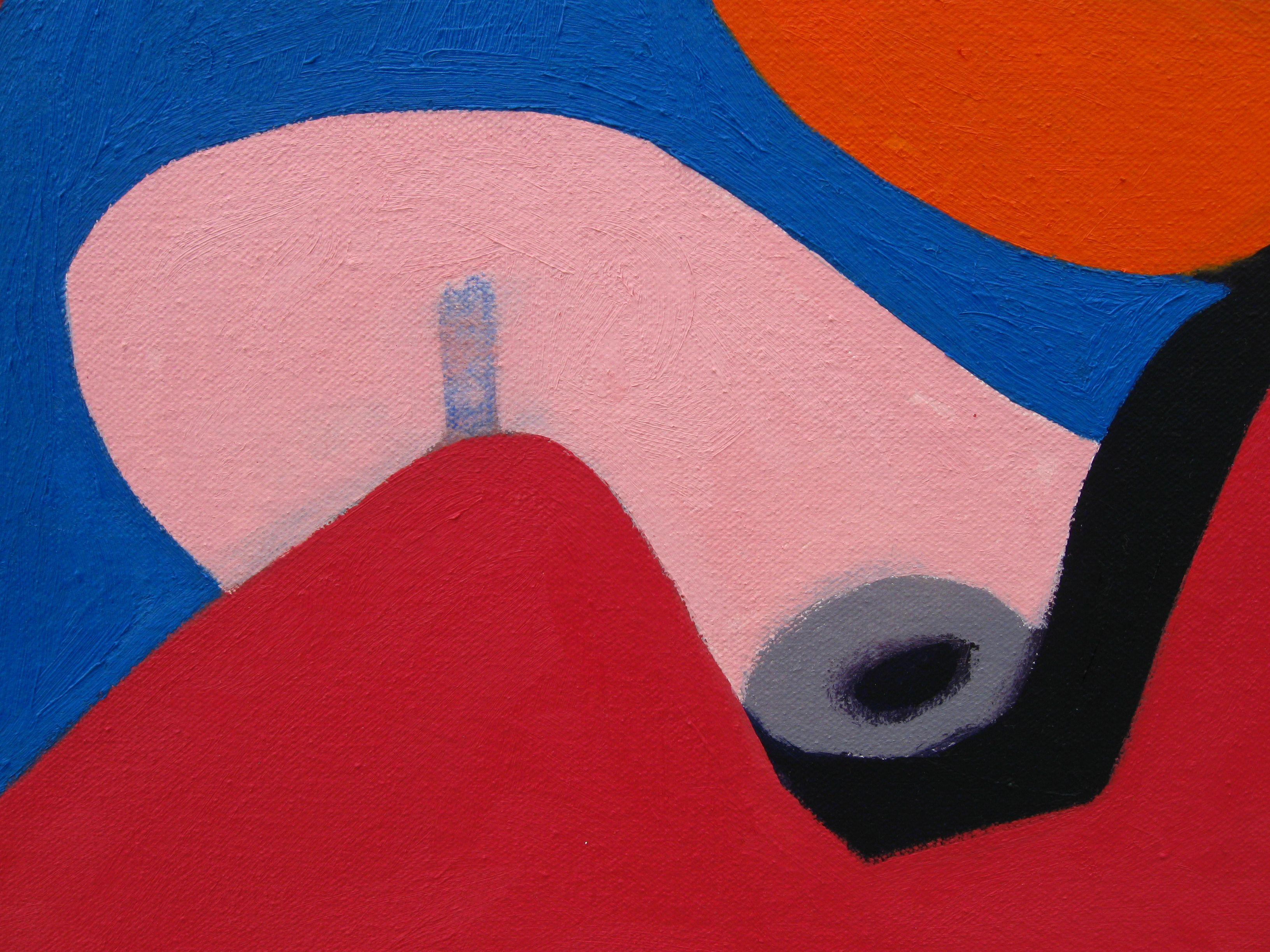 Nell'alba rossa  Vanta colori luminosi e  Corpi molteplici :: Pittura :: Astratto :: Questo pezzo viene fornito con un certificato ufficiale di autenticità firmato dall'artista :: Pronto da appendere: Yes :: Firmato: Yes :: Posizione della firma: