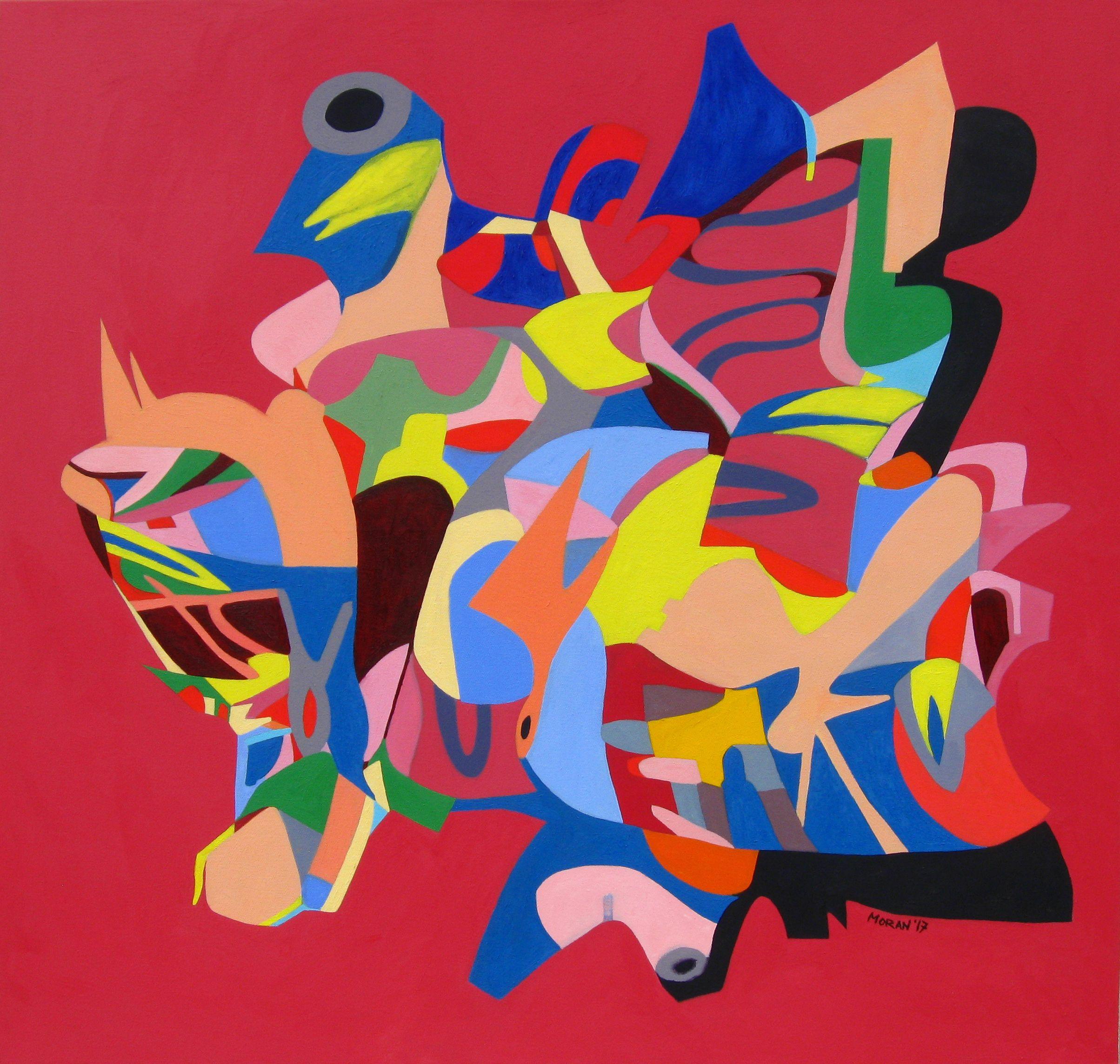 Abstract Painting di Craig Moran - Big Lurk, Pittura, Olio su tela