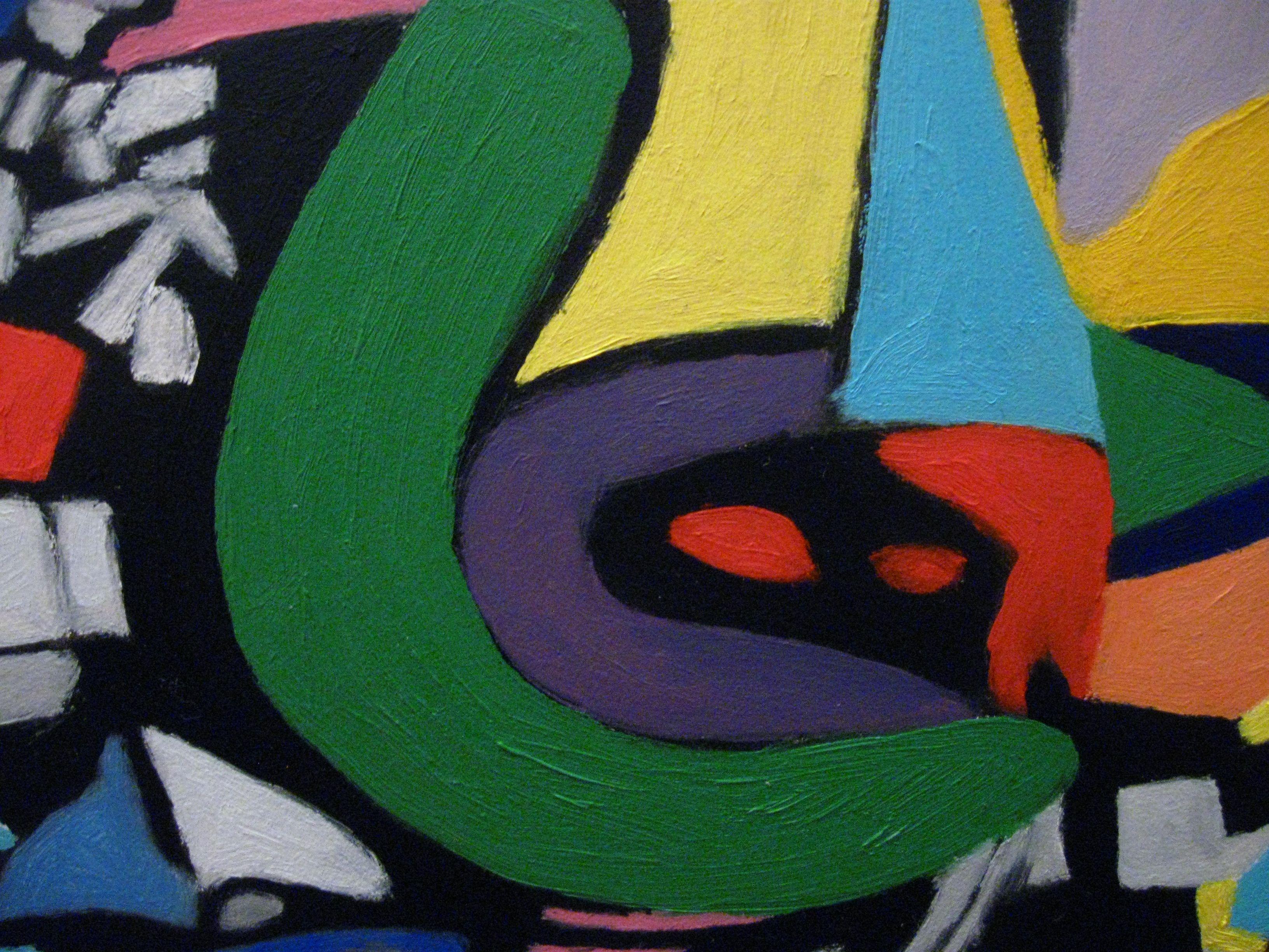 Diluvio, Pittura, Olio su pannello MDF - Painting Astratto di Craig Moran