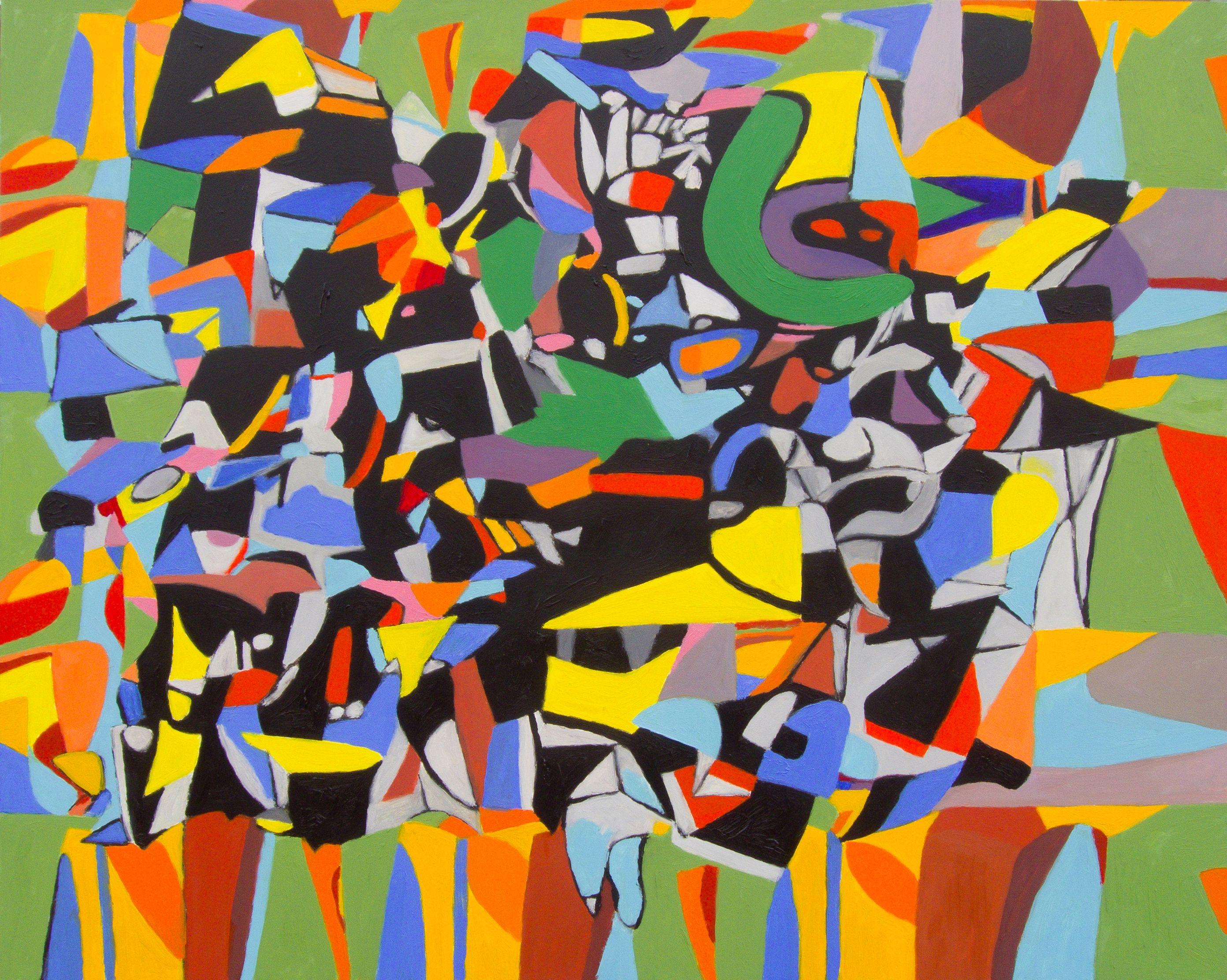Abstract Painting di Craig Moran - Diluvio, Pittura, Olio su pannello MDF