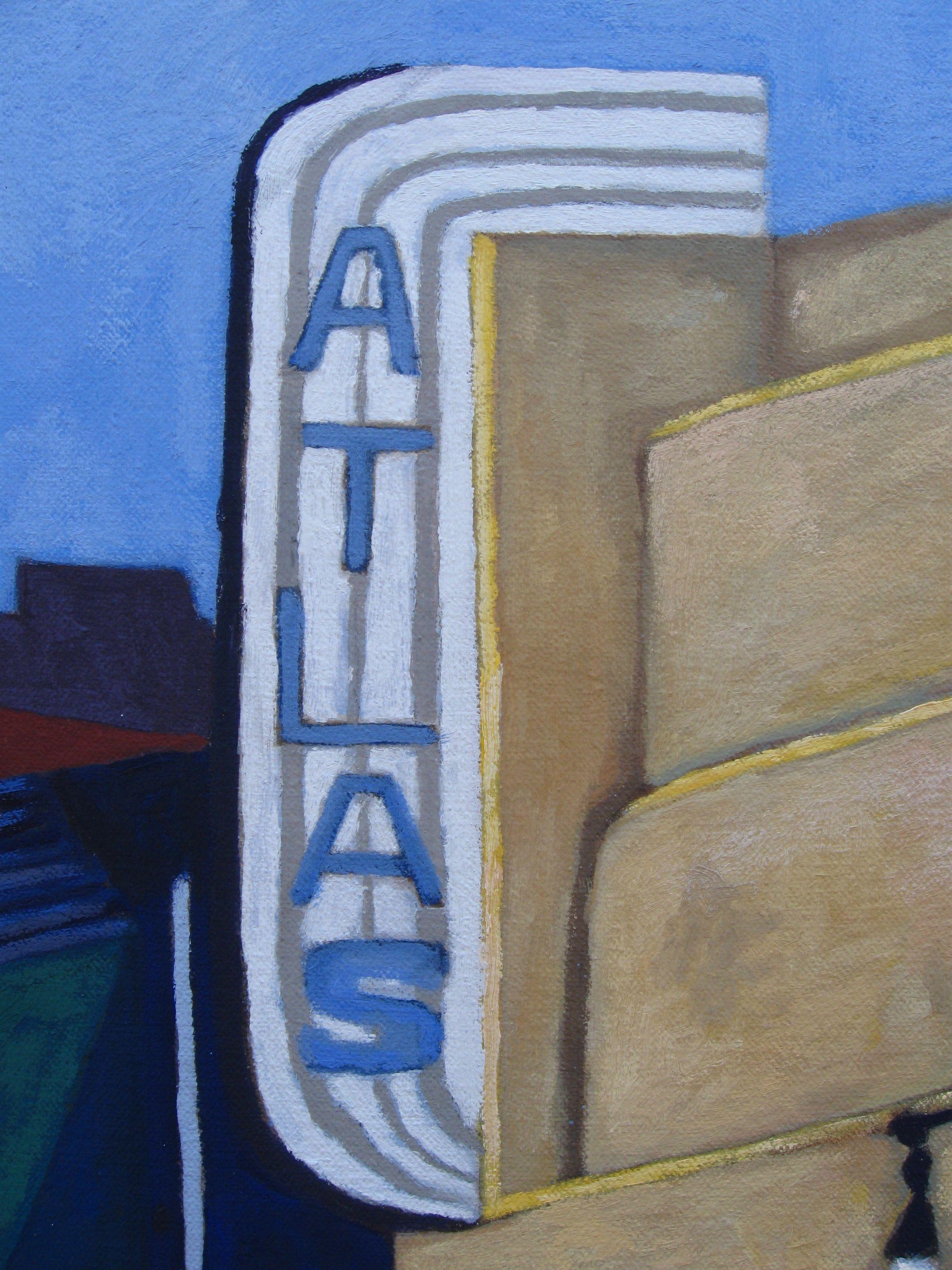 H STREET NE / ATLAS DISTRICT IN WASHINGTON DC, Painting, Oil on Canvas For Sale 2