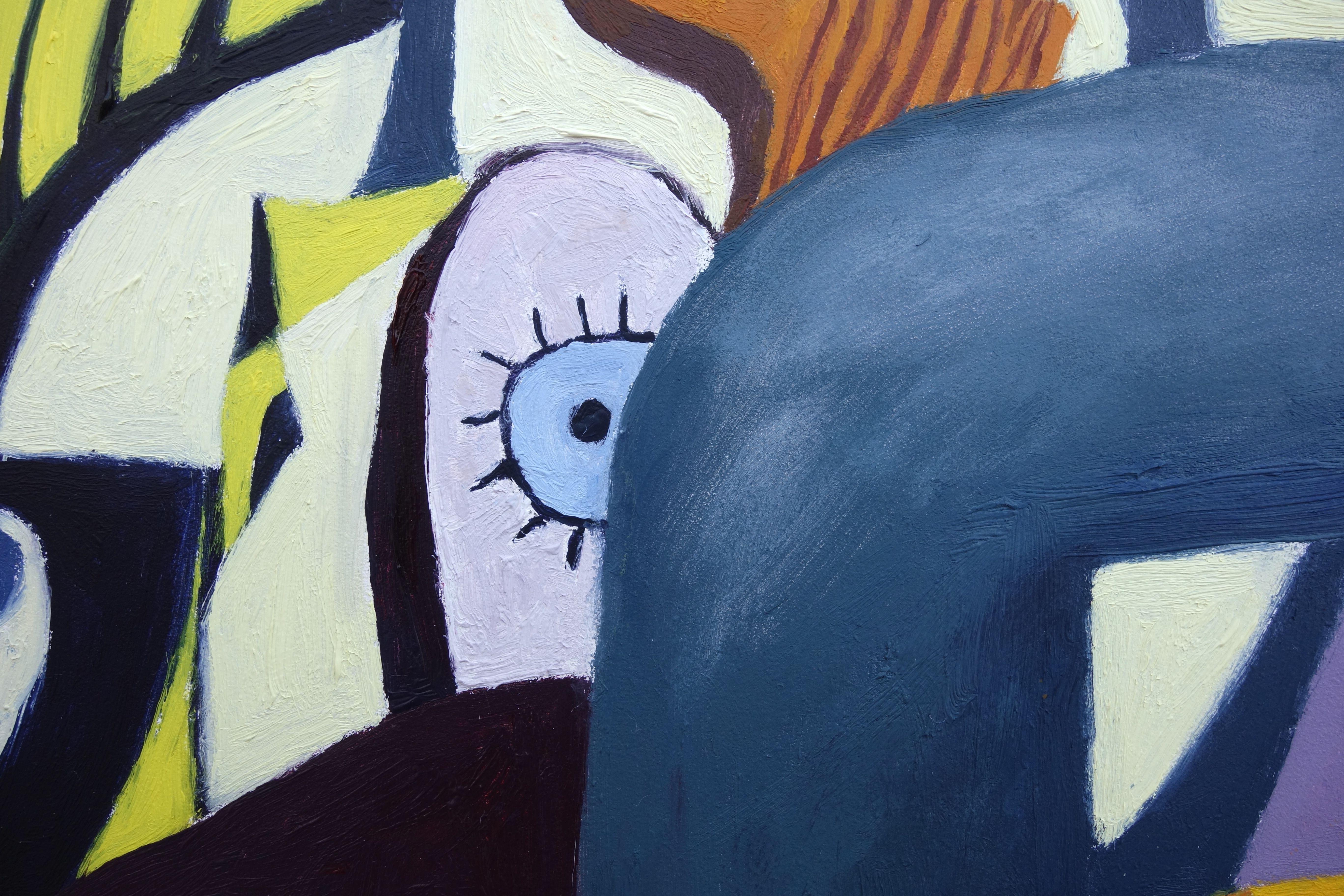 Vergängliche Träume aus Stein,  ein Tumult des Herzens,  scharfkantig, mehr nicht.  Selbst das Leben der Schatten  haben etwas zu sagen. :: Gemälde :: Abstrakter Expressionismus :: Dieses Werk wird mit einem offiziellen, vom Künstler unterzeichneten