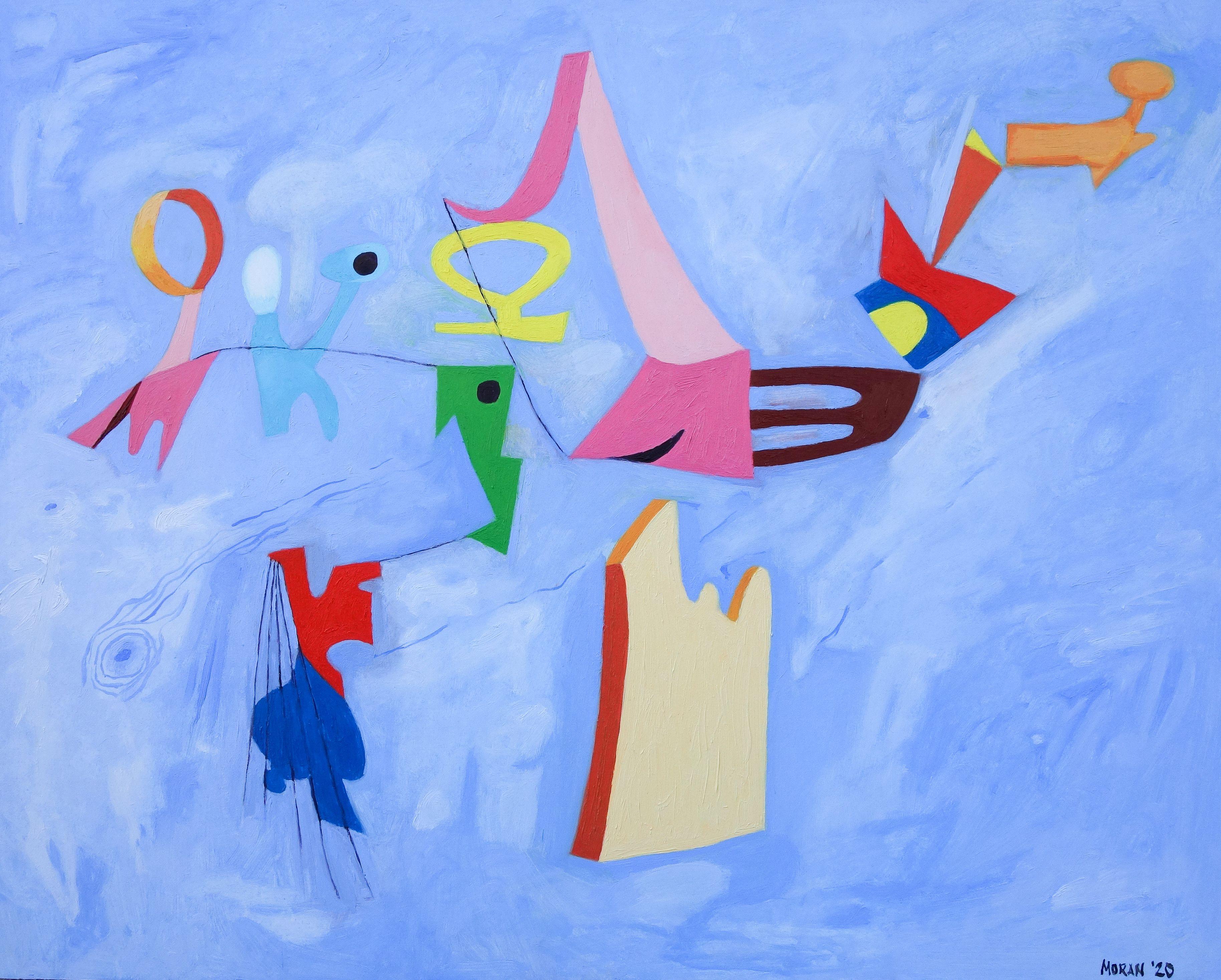 Craig Moran Abstract Painting – Performance, Gemälde, Öl auf MDF-Tafel