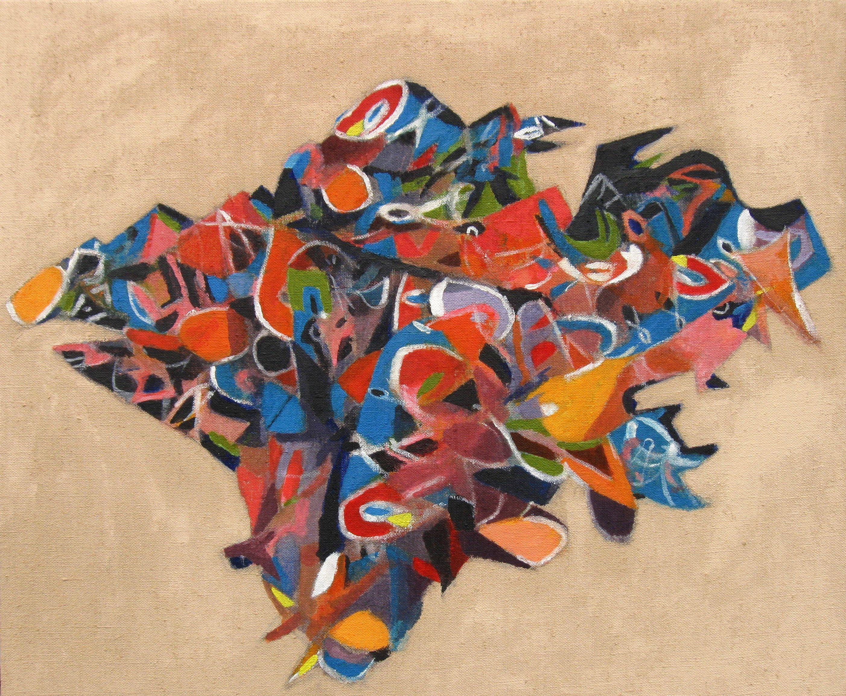 Abstract Painting di Craig Moran - Metodi di riciclaggio, Pittura, Acrilico su tela