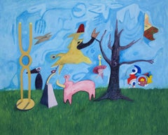 The Passersby, Painting, Oil on MDF Panel