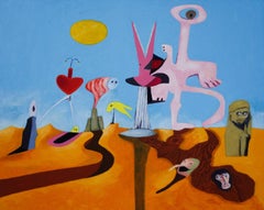 El lado improbable de un paraíso futuro, Pintura, Óleo sobre panel de MDF