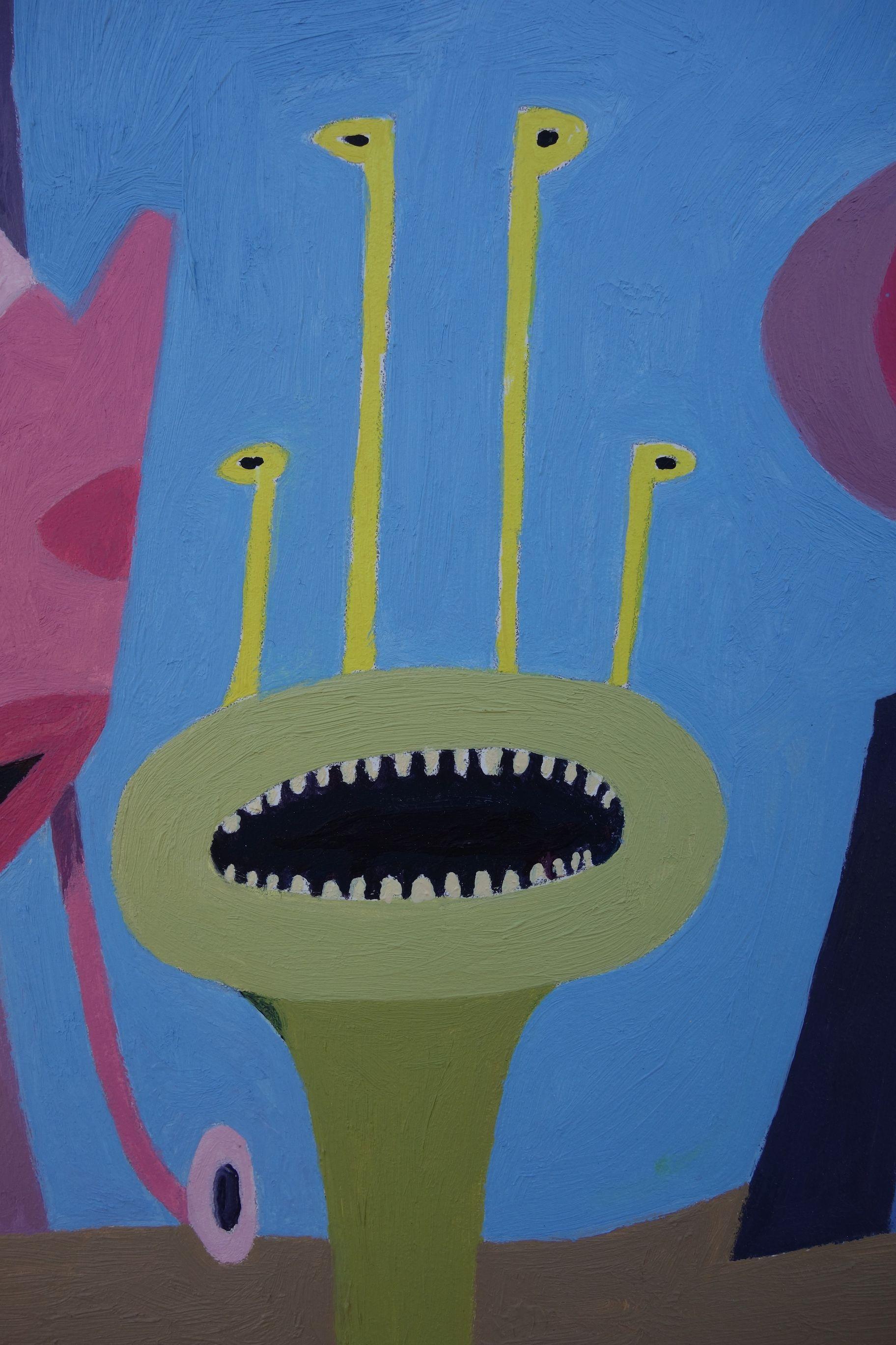 Whichopolis, Painting, Oil on MDF Panel For Sale 1