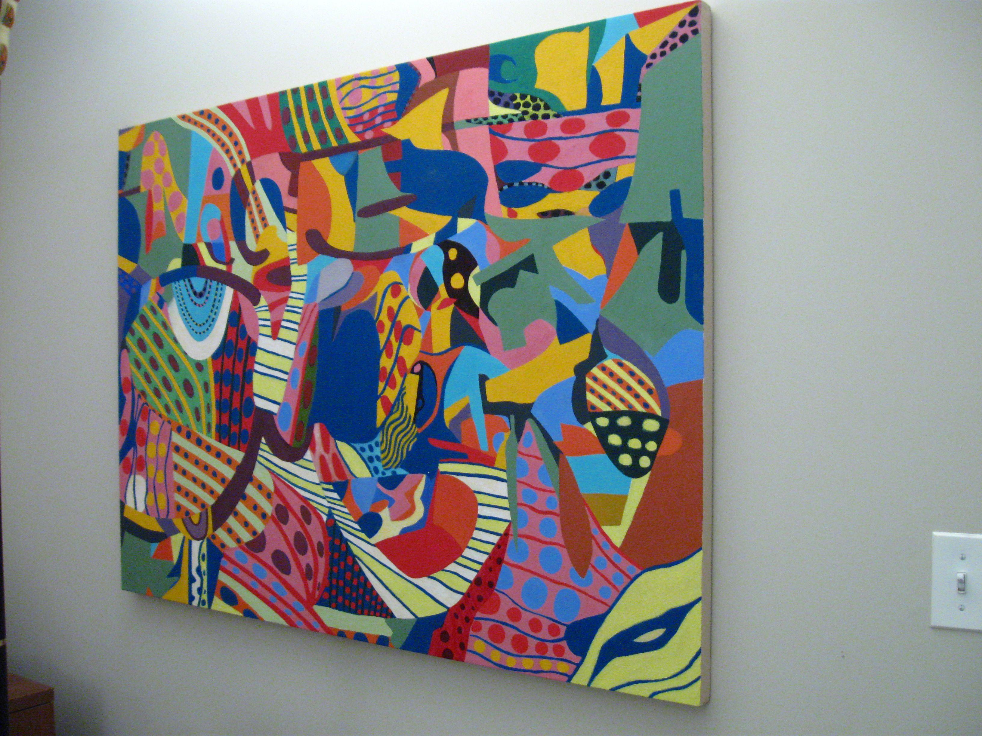 Scivolare in alto, Pittura, Olio su tela - Abstract Painting Beige di Craig Moran