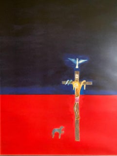 Crucifixion - Screenprint by Craigie Aitchison, Modern, Framed, 2001