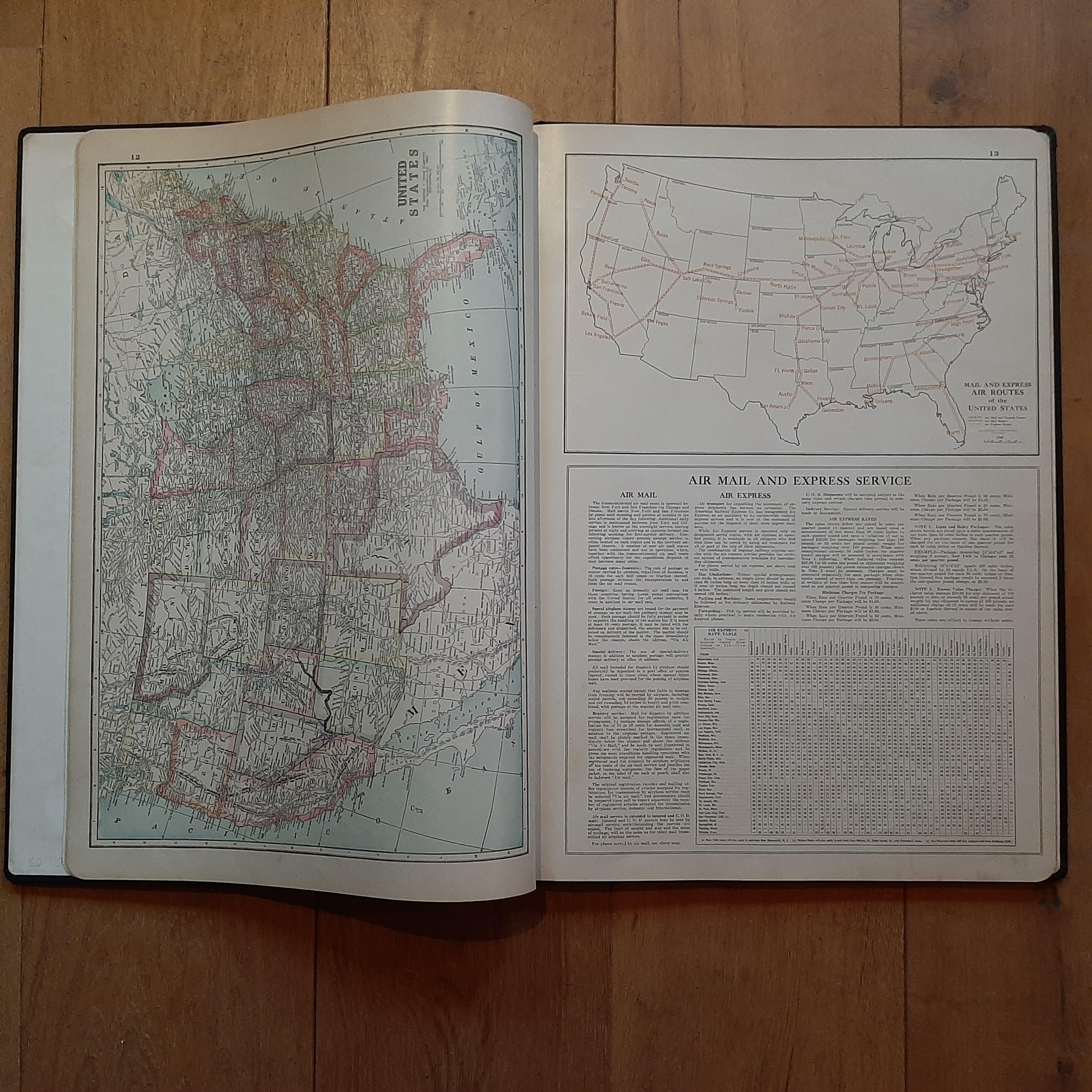 Paper Cram's Commercial Atlas by the George F. Cram Company 'circa 1930' For Sale