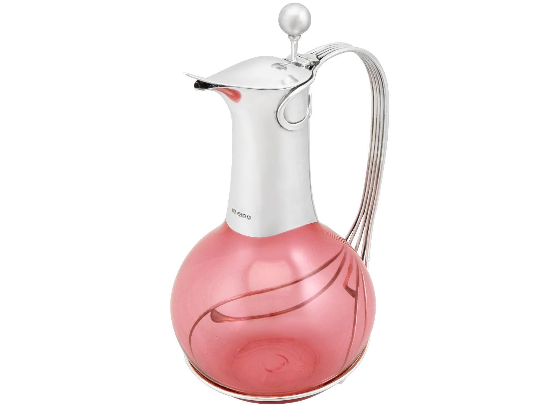 cranberry glass claret jug