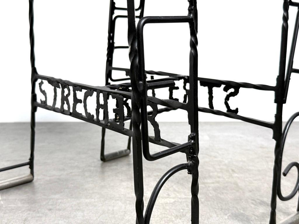 Cranbrook Artist Made Pop Art Chair Sculpture in Black Welded Steel 4