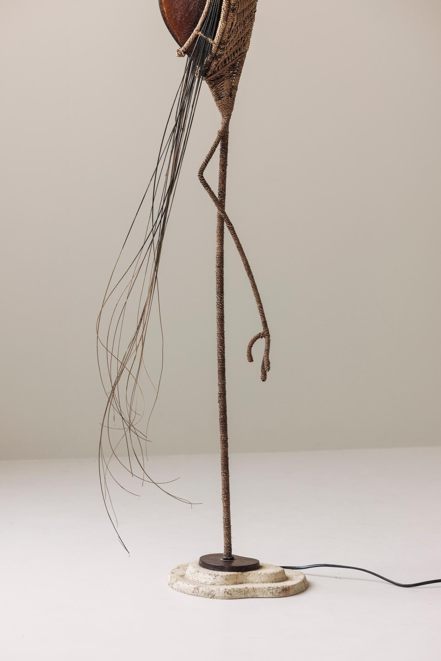Métal Lampadaire en forme de grue provenant de France, datant des années 1970. en vente