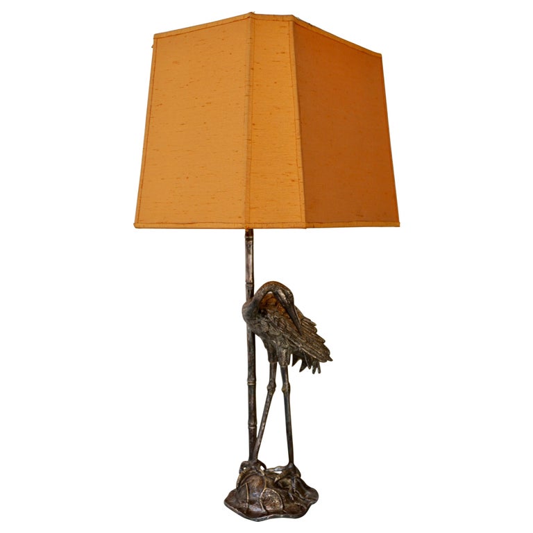 Crane Bird Table Lamp At 1stdibs Crane Bird Table Lamp At 1stdibs, Cabelas Lamp Shades