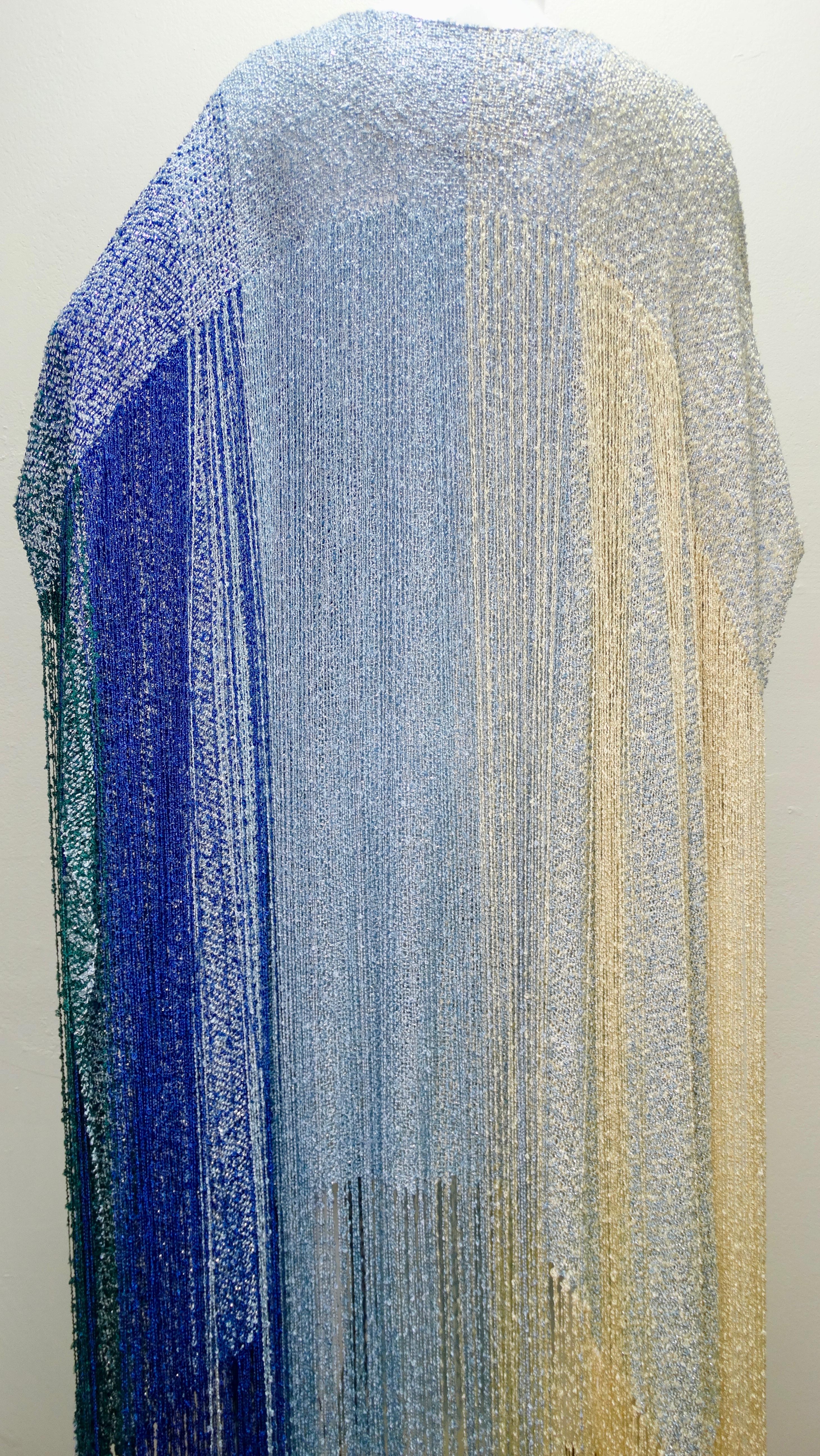 Crane Day Hand Weaver 1990s Ombre Cocktail Poncho  For Sale 7