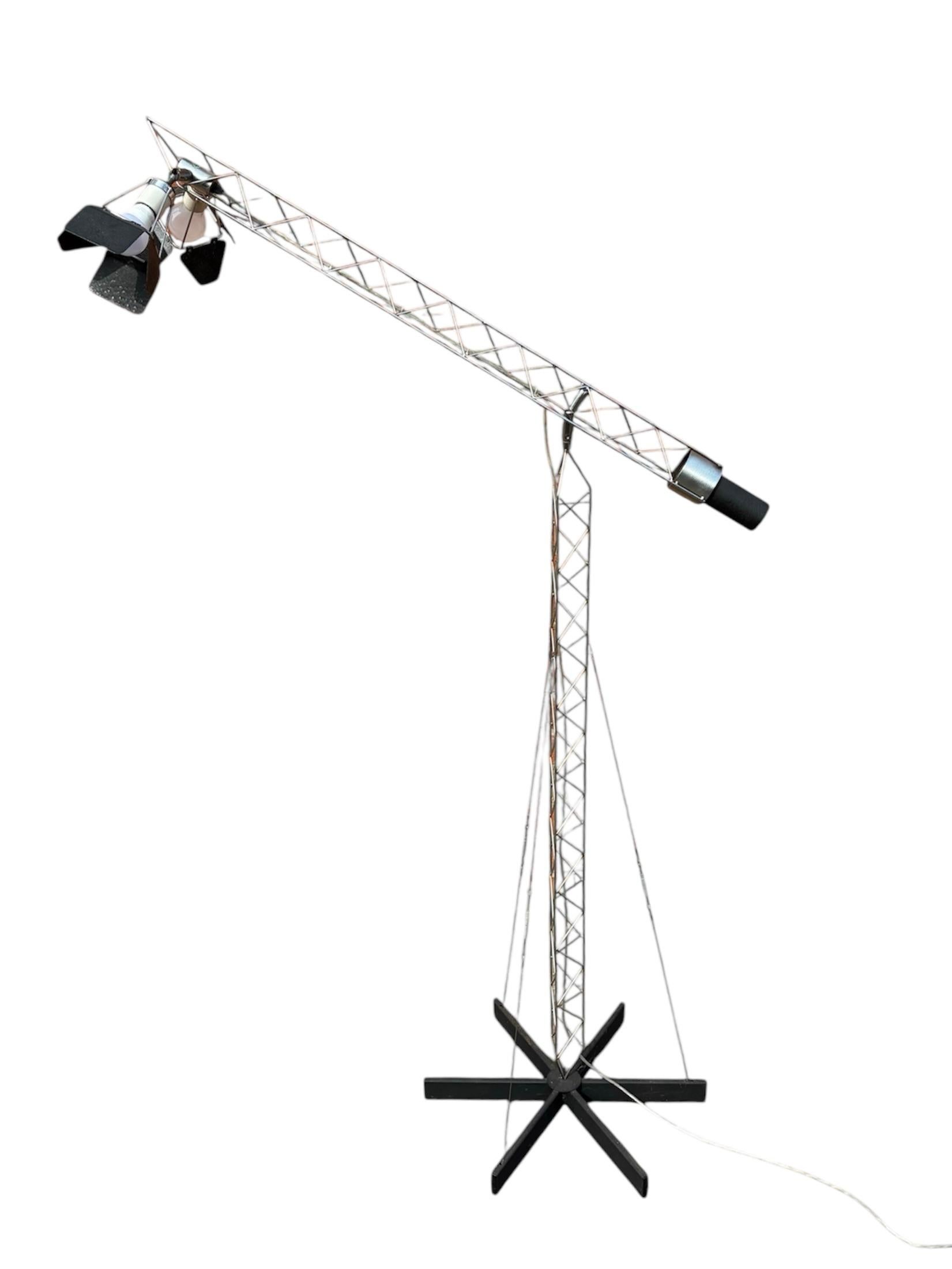 Métal Lampadaire Crane de Curtis Jere, États-Unis, 1971, taille moyenne en vente