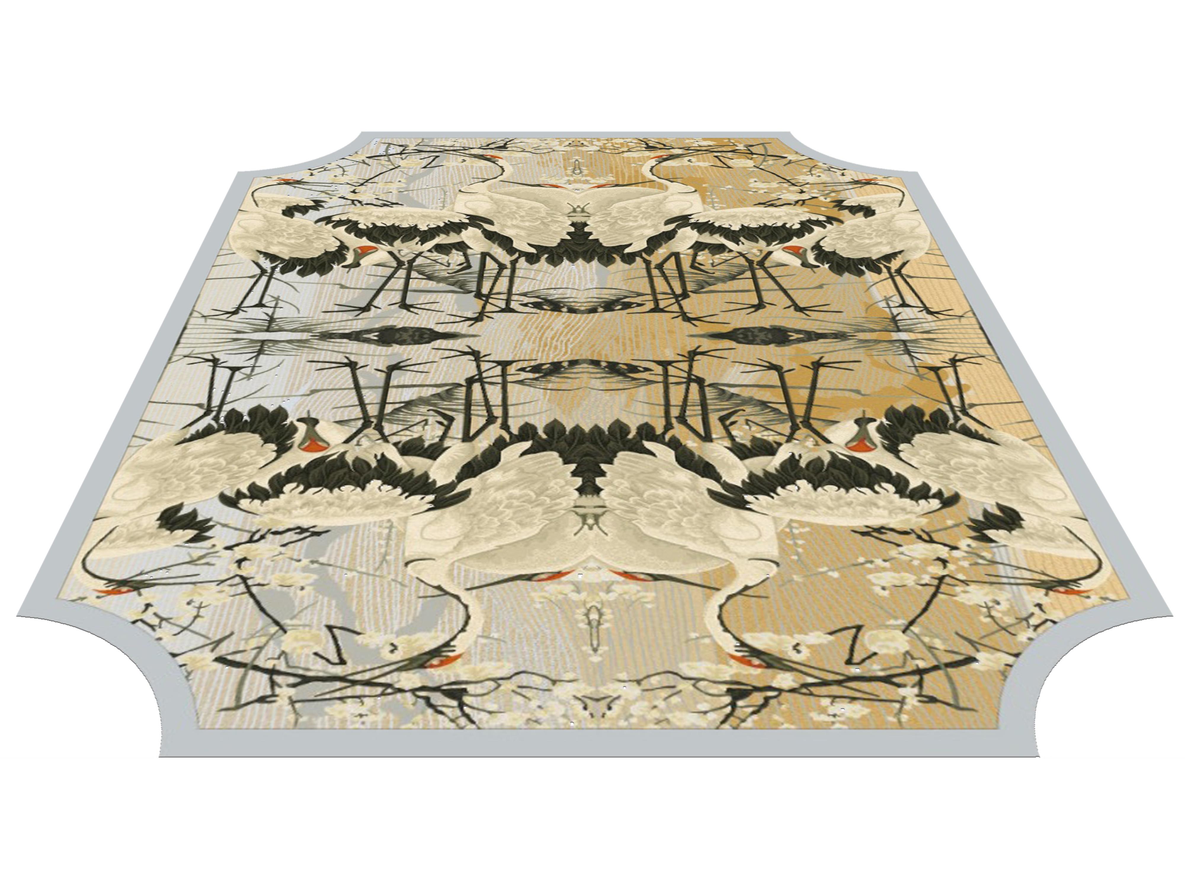 A design story of legacy and grace. A tribute to his grandparents, this was a particularly special rug for Omar to design. Fluidity, duality and functionality Hesina personifies a wilful design perspective, featuring carved Chinoiserie details,