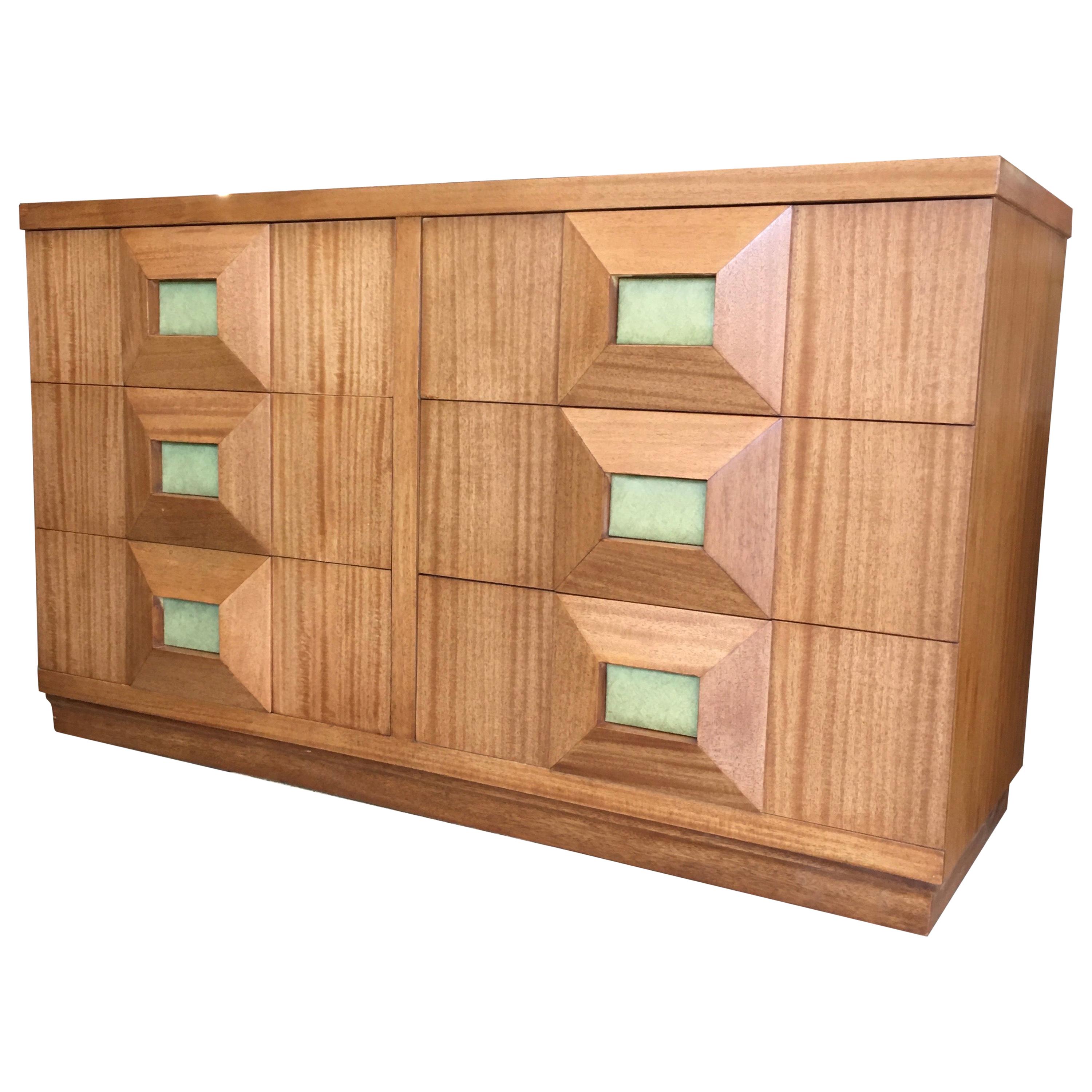 Crane & MacMahon Pyramid Front Modernist Chest of Drawers For Sale