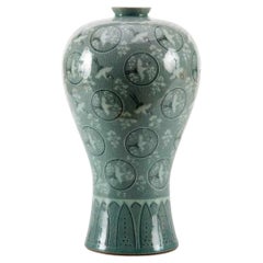 Vase en porcelaine grue, Chine, XXe siècle