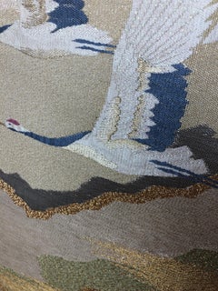 "Crane's Feathered Dance" by Kimono-Couture, Kimono Art / Japanese Art