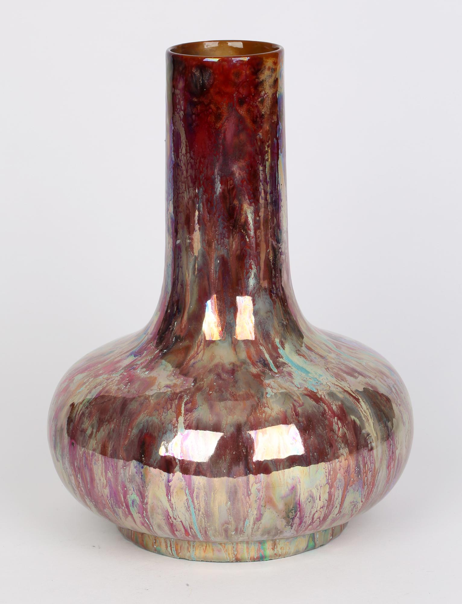Cranston Pottery Art Nouveau Lustre Glazed Art Pottery Vase For Sale 3