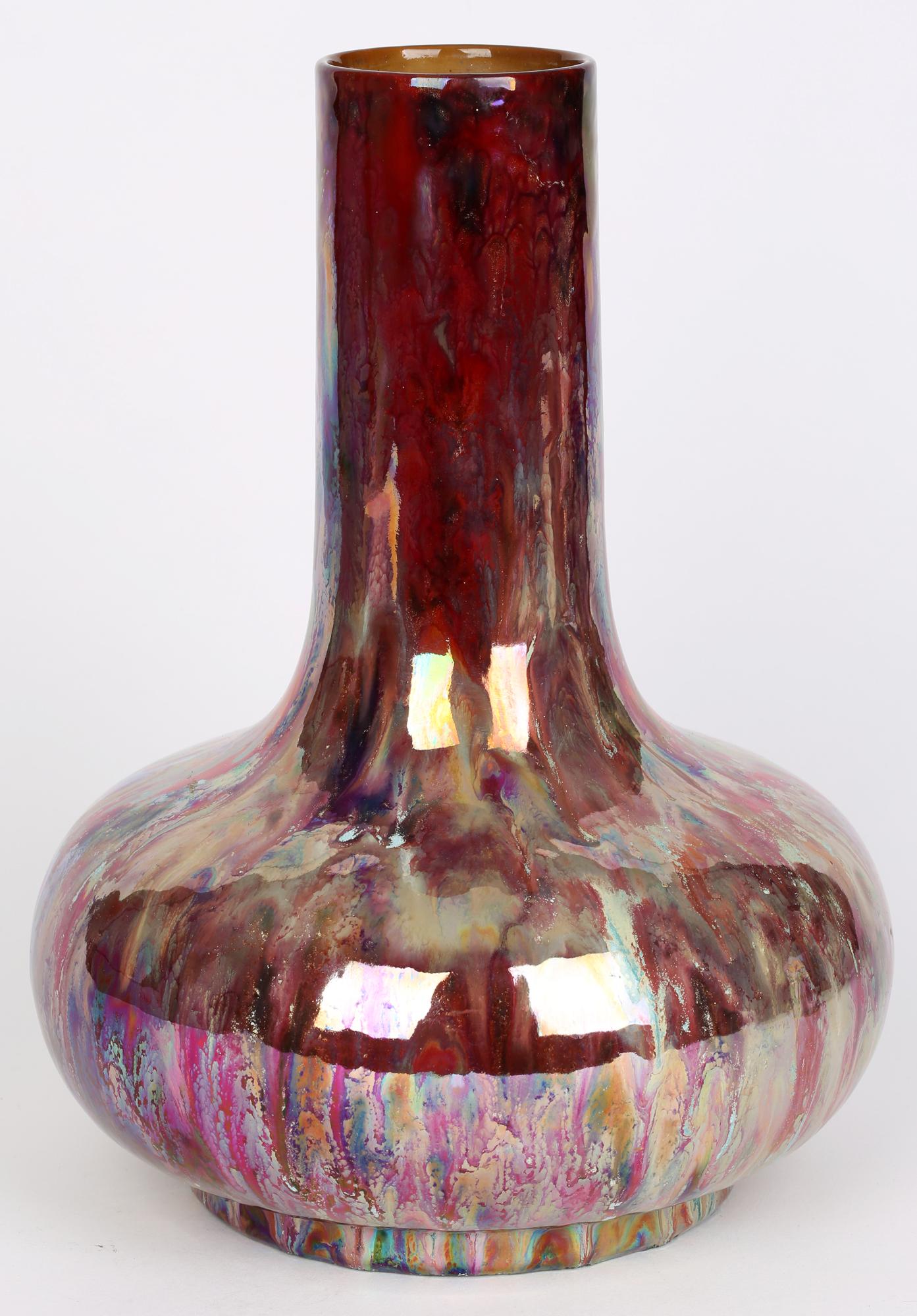 Cranston Pottery Art Nouveau Lustre Glazed Art Pottery Vase For Sale 6