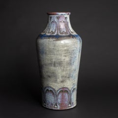 Art Nouveau Craquelure Stoneware Vase by Auguste Delaherche