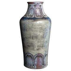 Art Nouveau Craquelure Stoneware Vase by Augusta Delaherche