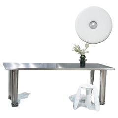 Crash Collection Polished Stainless Steel Table by Zieta
