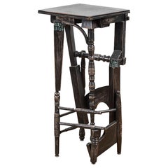 Crash Table 4, Side Table or Pedestal, Found Wood and Various Materials, Painted