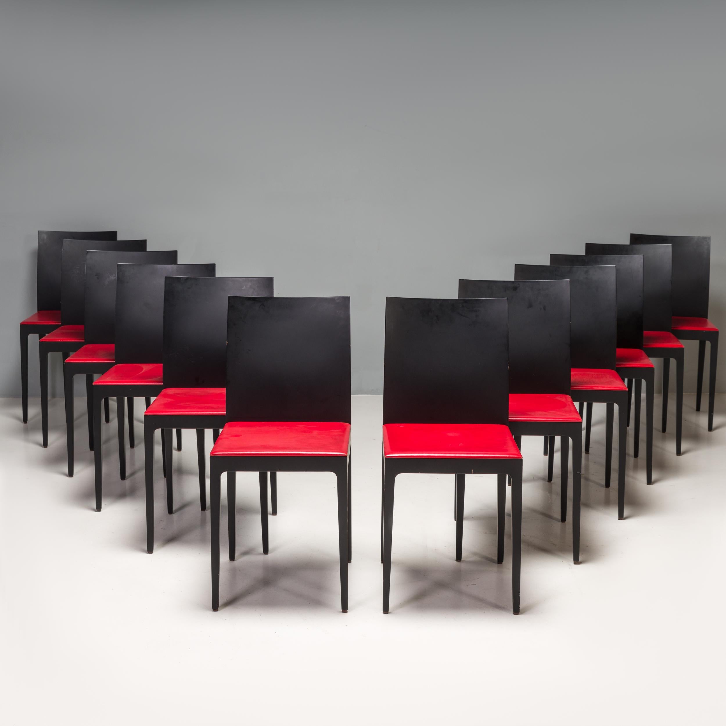 Crassevig by Ludovica & Roberto Palomba Anna R. Esszimmerstühle aus schwarzer Eiche, 12er-Set (Italienisch) im Angebot