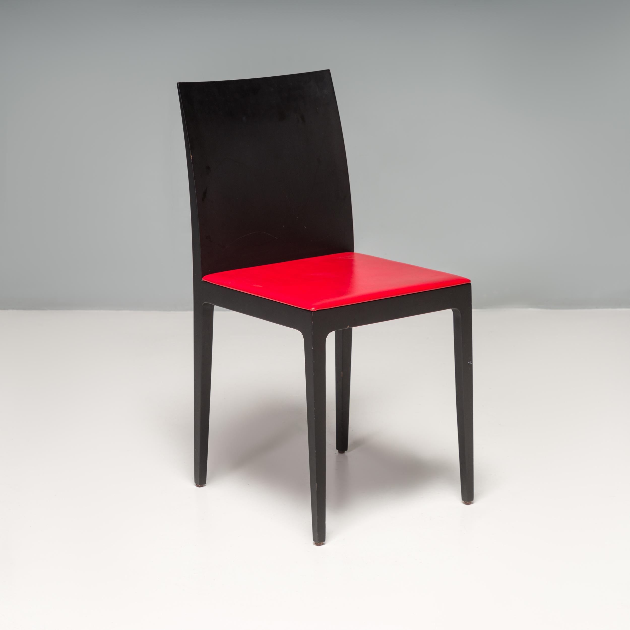 Crassevig by Ludovica & Roberto Palomba Anna R Black Oak Dining Chairs Set of 12 In Good Condition For Sale In London, GB
