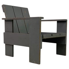 Blue Painted Crate Armchair