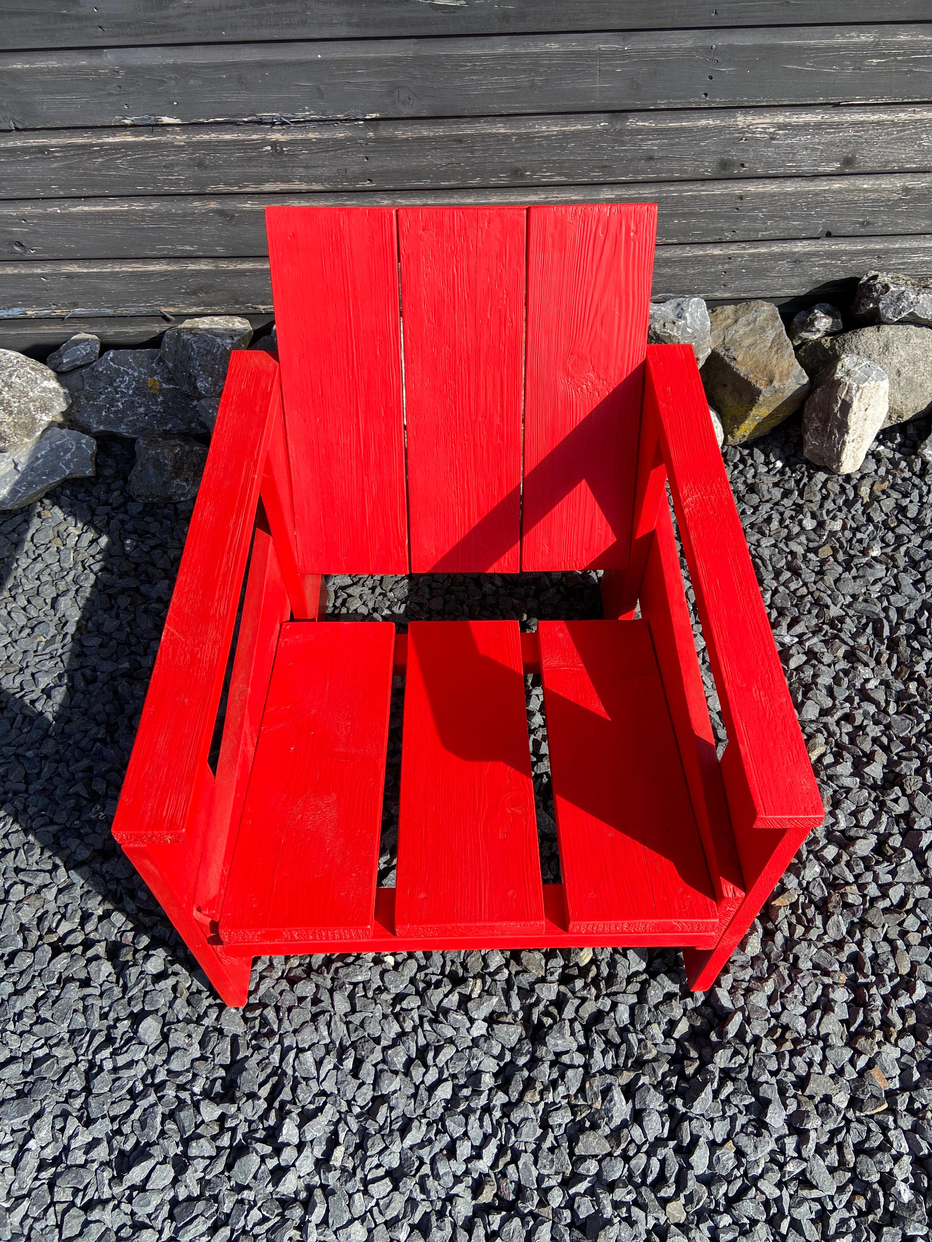 Dutch Crate Armchair Red