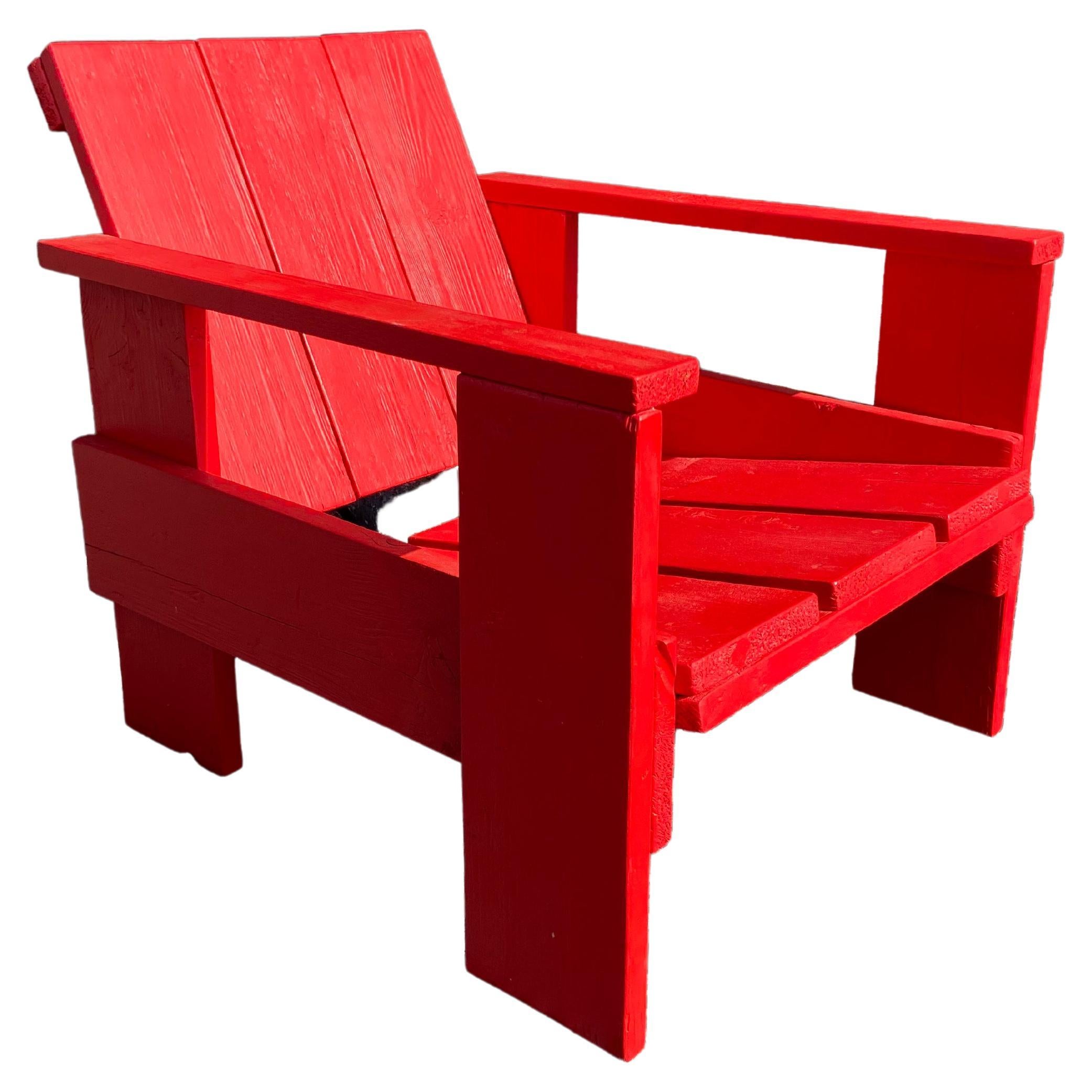 Crate Armchair Red