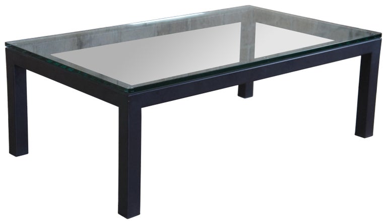 Crate and barrel glass top coffee table deals